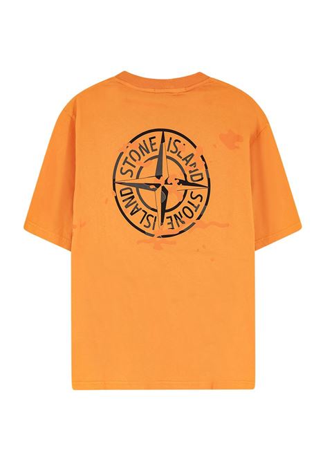 2100001 t-shirt man tangerin STONE ISLAND | L1S15 2100001 SOE14V007E